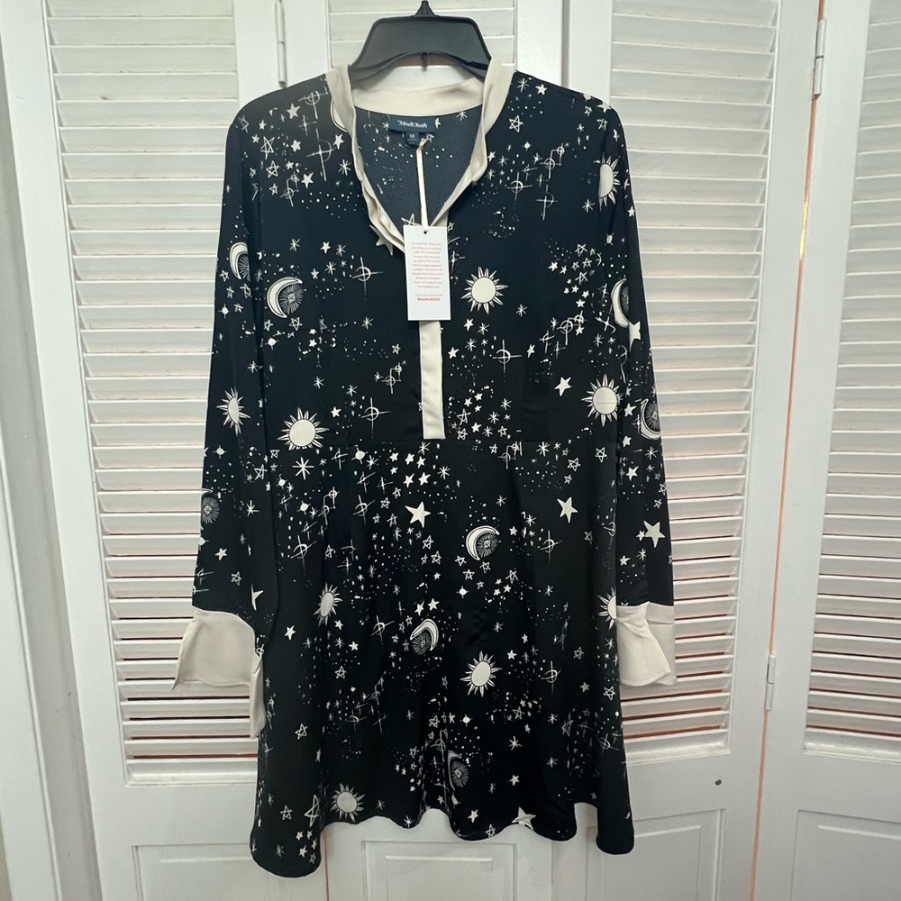Women’s ModCloth solar system print dress
